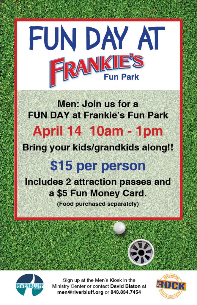 Men's Ministry - Fun Day at Frankie's Fun Park - Riverbluff Church